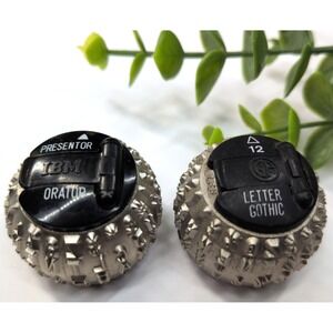 LOT2 ORATOR & LETTER GOTHIC🚨Vtg IBM Golf Ball Typewriter Element Selectric Font